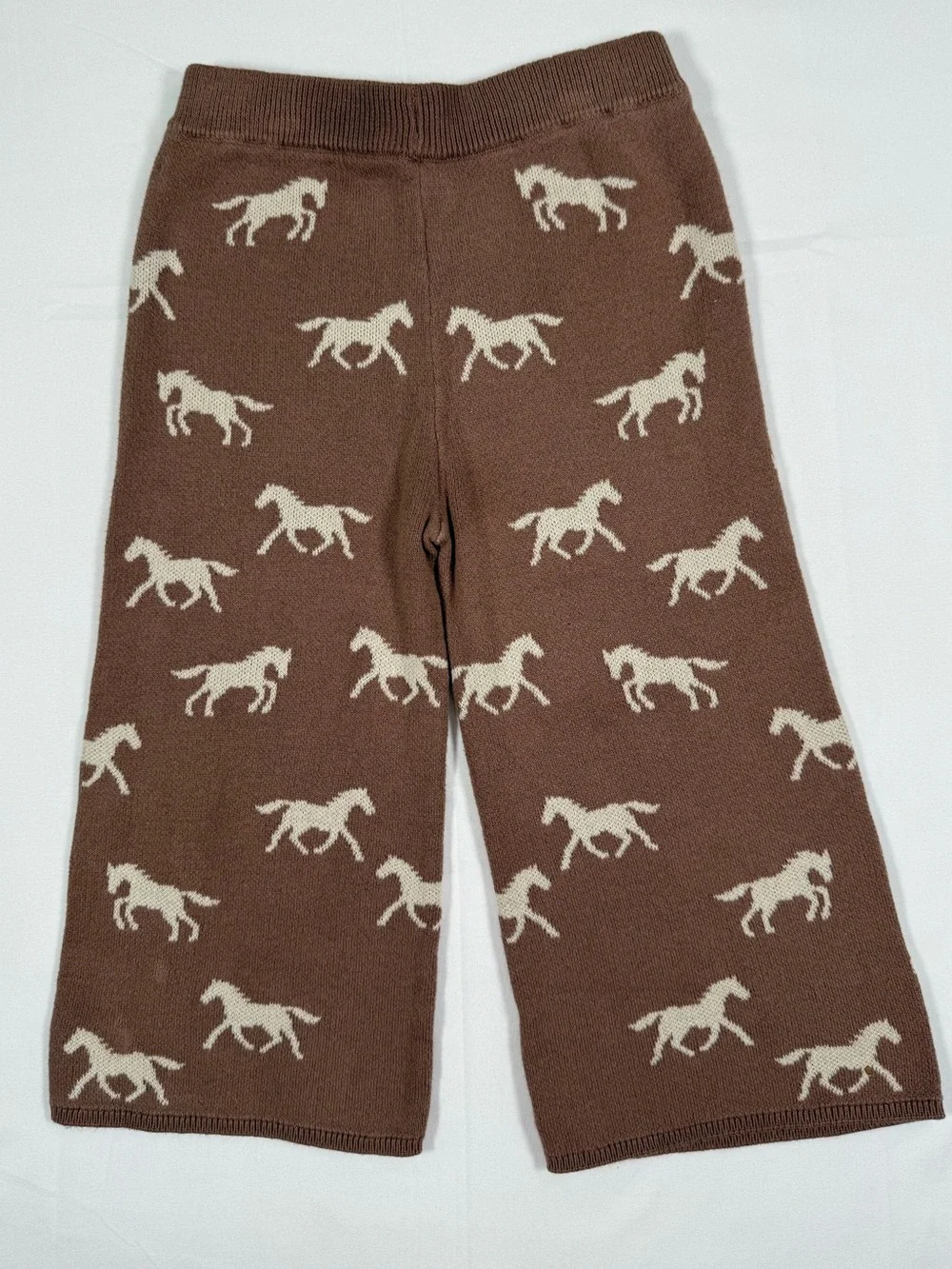 MODERN MOMENTS Knit Horse Sweater Pants 3T Cotton Wide Leg Equestrian Western
